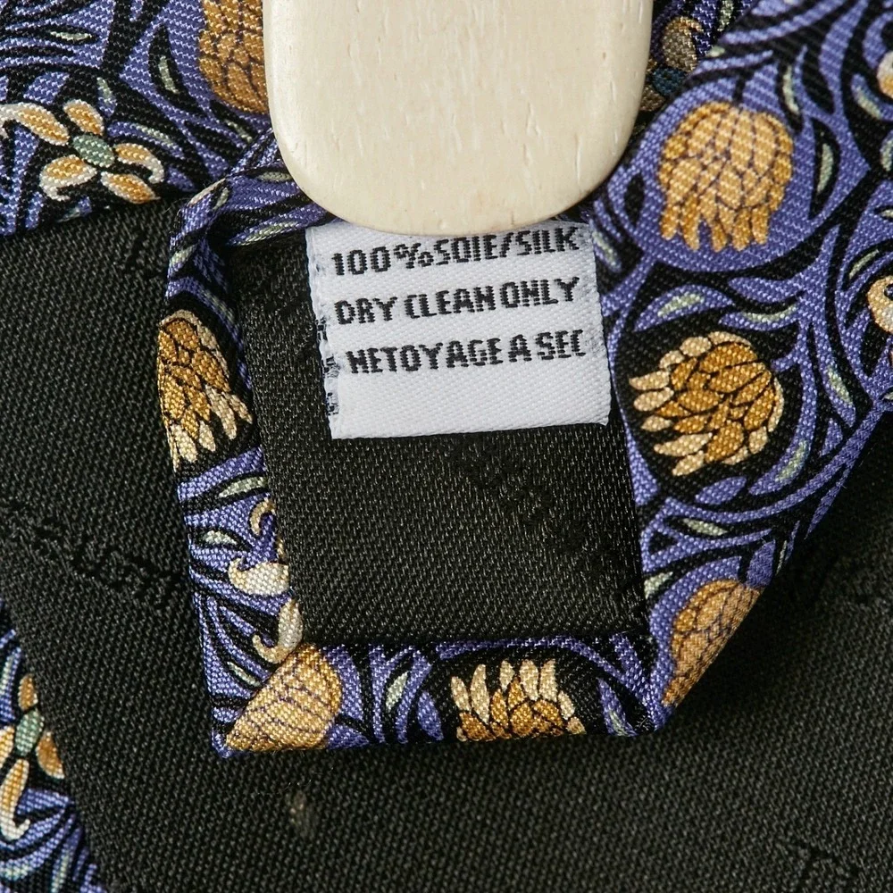 Metropolitan Museum of Art‎ Men's Silk Necktie Designer Floral Purple/Gold/Navy